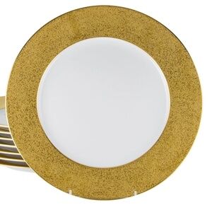 RAYNAUD Limoges Horizon Gold Incrustation Service/Presentation Plate NEW $775